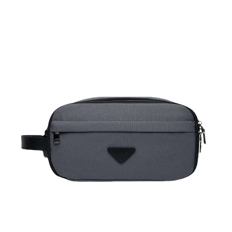 Fashion Design Custom Portable Blank Travel Makeup Bag Leather Handle Kit Toiletry Bag for Men