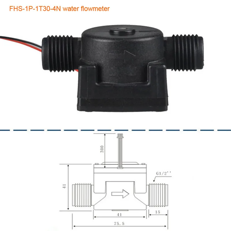 1 ~ 30LPM G1/2 дюйма нейлоновые PA66 роторные турбинные датчики потока воздуха эффект Холла магнитные расходомеры для воды