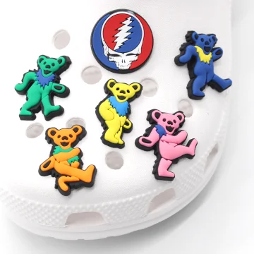 New Design Cartoon Bear PVC Shoe Charms Accessories Fit shoe Buckles Clogs Garden Shoe Decoration Kids Party Gift