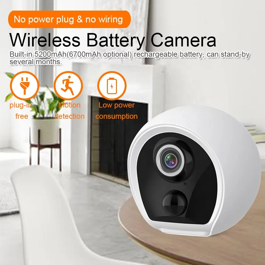 Battery Powered IP66 Waterproof Tuya 2K Ultra HD Smart Camera Surveillance IP Camera Support Alexa Google Home