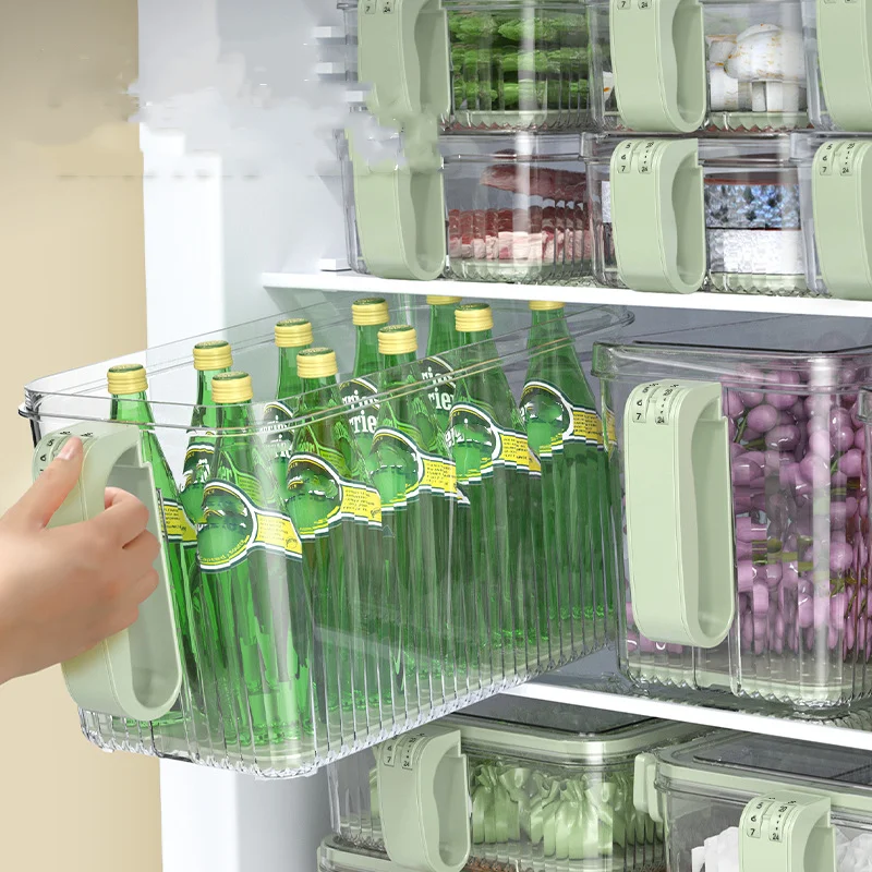 OWNSWING Food Storage Containers For Refrigerator Fruits Storage Container Fresh Produce Saver Containers With lid And Handle