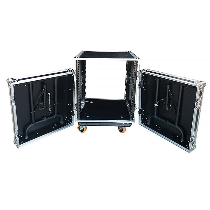 Shockproof Shockmount Studio Racks Amplifier Rack case for Sound System Dj Workstation Flight Case