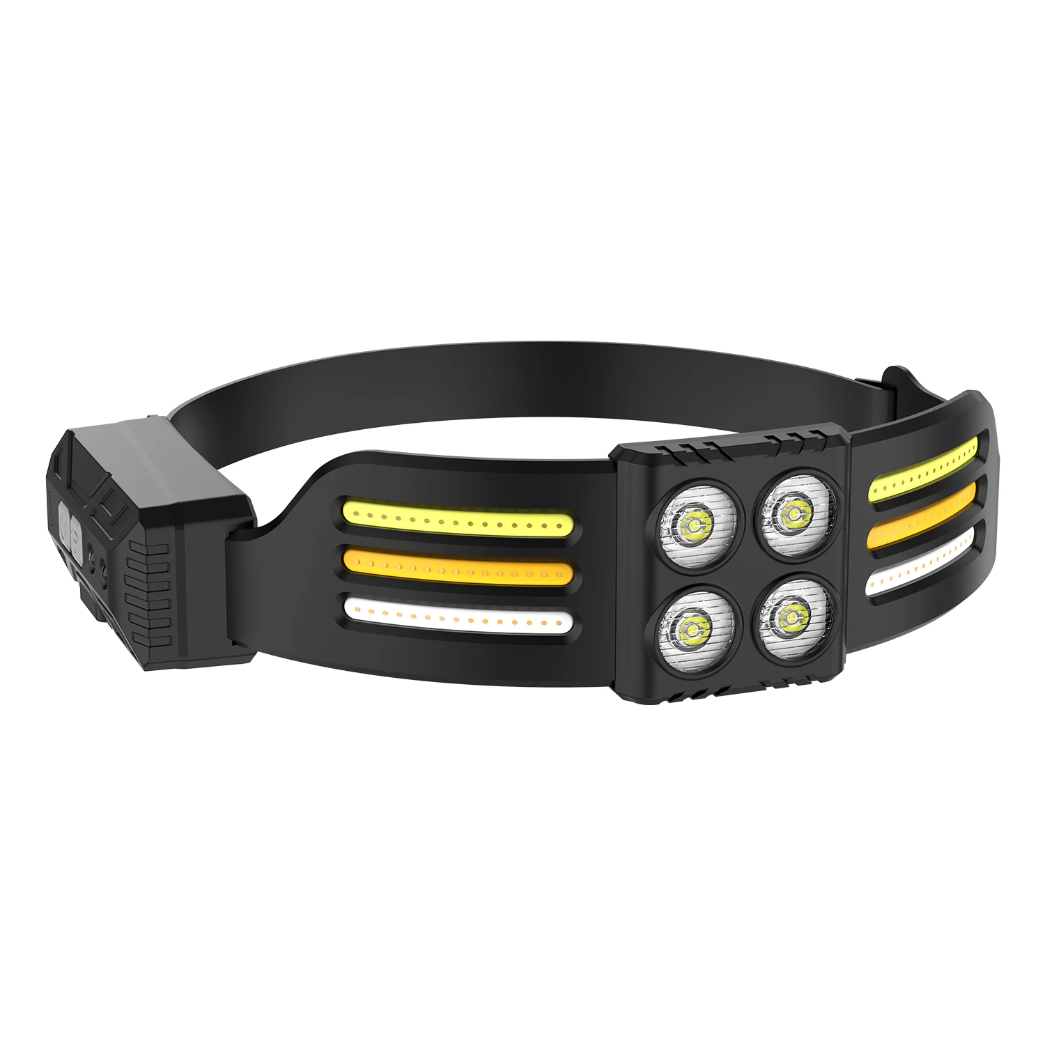 New 1000 lumens Rechargeable Led COB head lights Flexible Silicone Headlamps Waterproof Wide Beam with Motion Sensor Headlight
