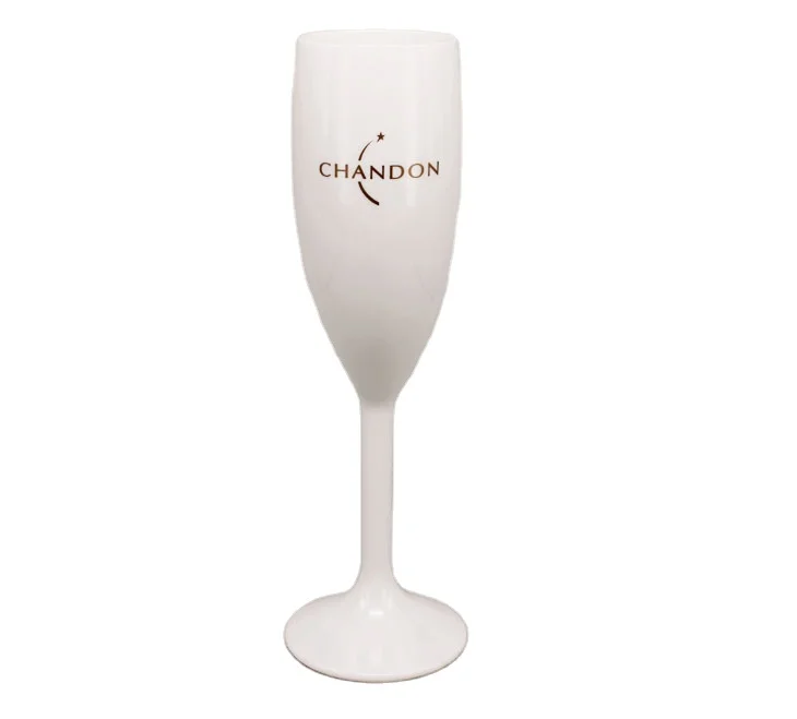 6 Ounce San white plastic wine glass champagne flutes glass coupe champagne glasses