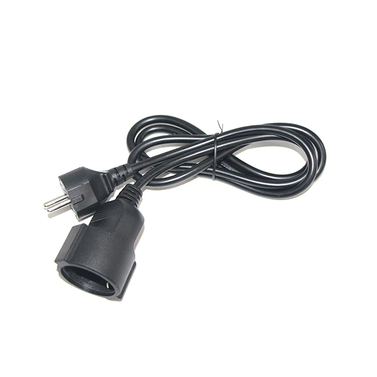 0.75mm Europe Schuko Male to Female Extension cords cable CEE 77 Eu Power Extension Cord
