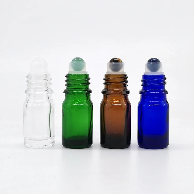 5 10 15 20 30 50 100 ml roller bottle amber clear green blue glass essential oil bottle with metal roller