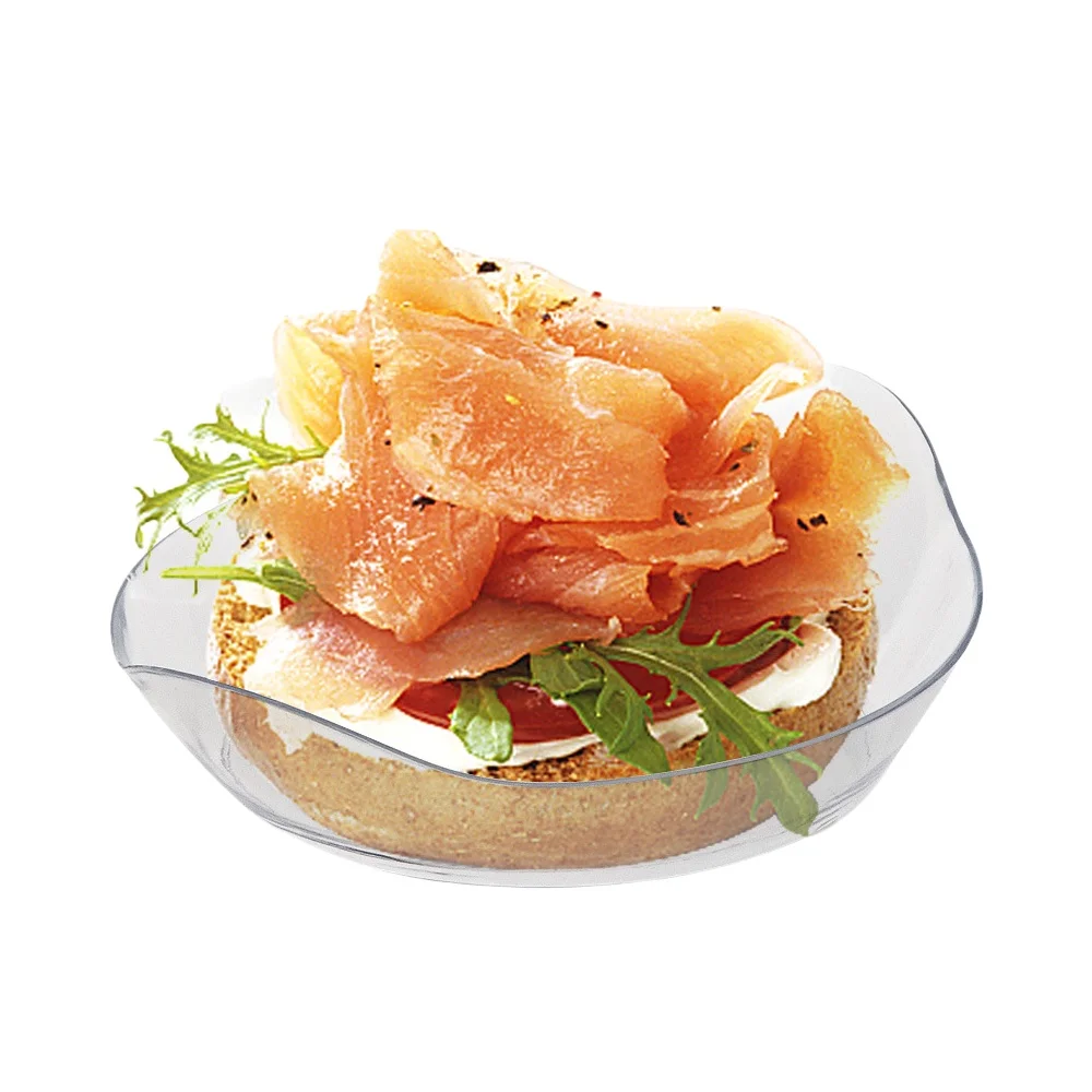 Wholesale Mini Dessert Plates Ice Cream Cups Appetizer Tray Clear Disposable Plates for Cakes Desserts Appetizers Snacks Tasting