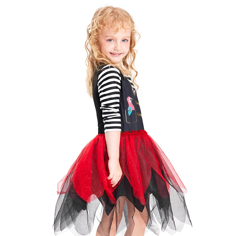  TV & Movie Costumes Girls Pirate Cosplay Children Clothes Set Themed Carnival Party Outfit Halloween Pretend