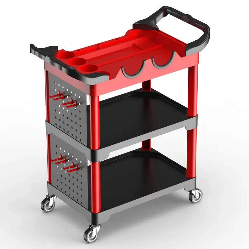 Wholesale Car Repair Storage Cart Removable Rolling Cart Tool Utility 3 Tier Rolling Hand Push Tool Cart Trolley