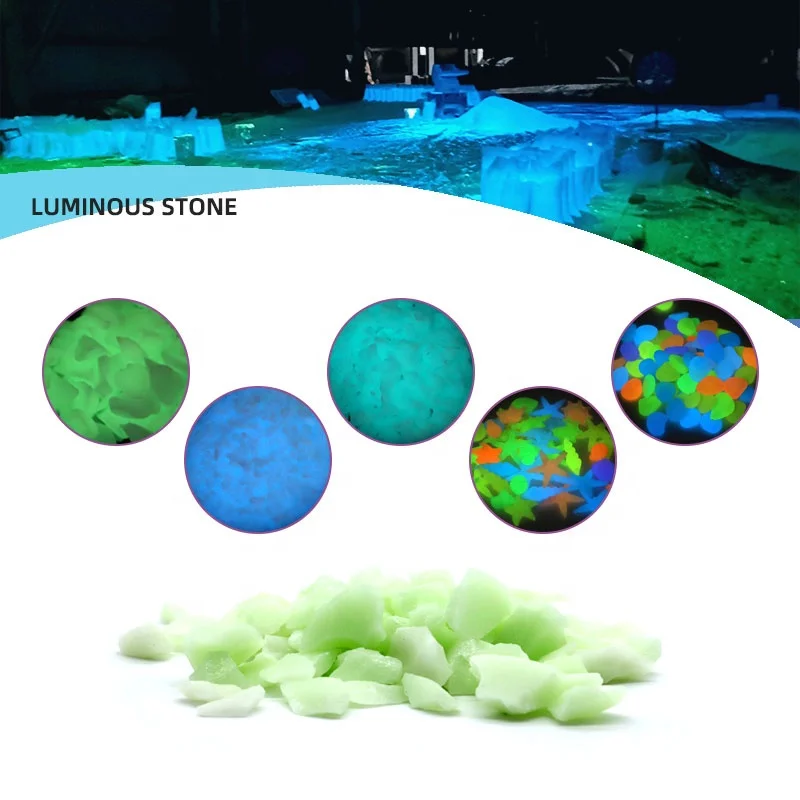 Hot seller-colorful  wonderful resin glow stones for gardening decoration artificial landscape of the aquarium luminous stones