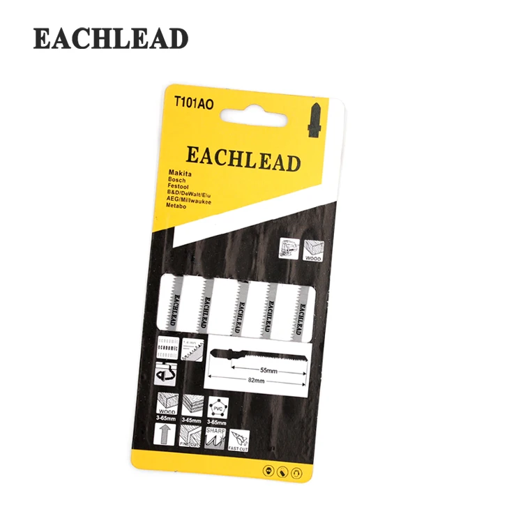 Electric saw accessories Jig saw blades T-shank Item T101AO fast speed precise curve cutting timber  plywood