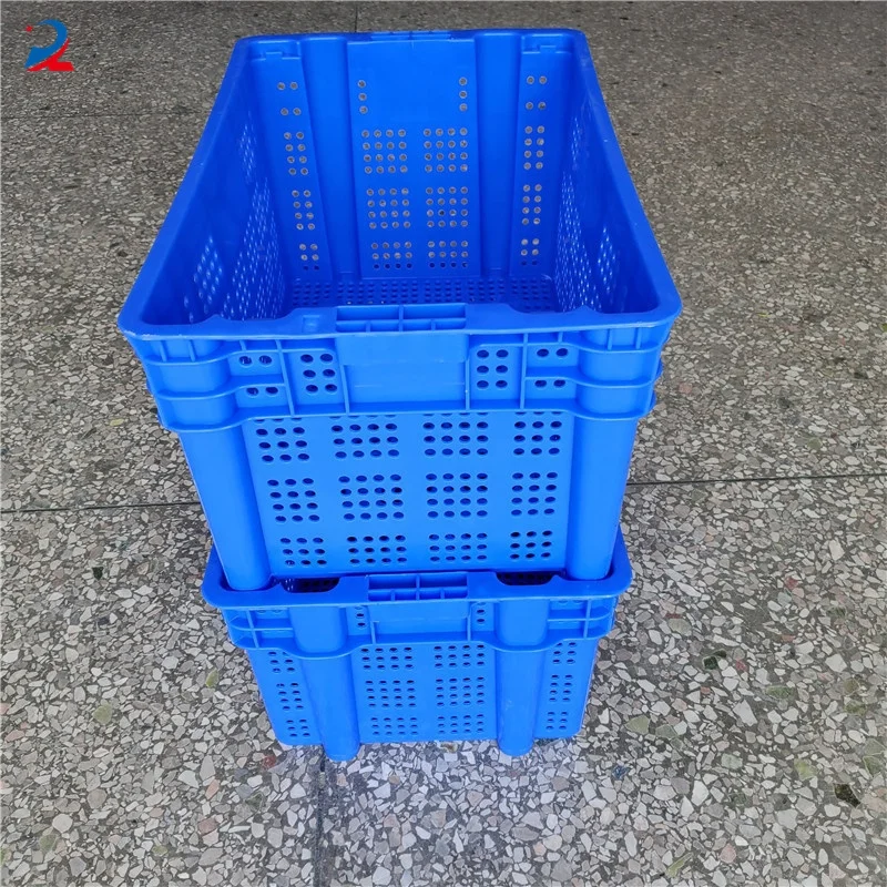 Supermarket Use Nesting And Stacking Plastic Storage Crate Vegetables Fish Turnover Box