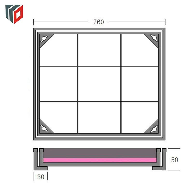 Factory price Small C250 600*600mm Stainless Steel 304 316 sewer cover Round Tank Quick Open Type Round Manhole Cover and frame
