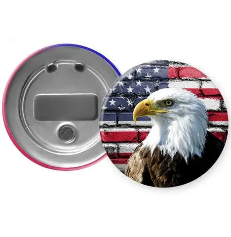 Wholesale Magnetic Bottle 58mm Button Badge Opener Beer Bottle Opener for Home Decor