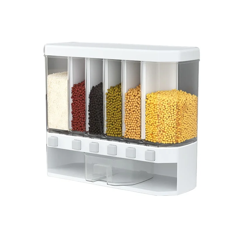 Best Selling Kitchen Accessories Divided Rice Cereal Storage Box Plastic Food Box Plastic Transparent Container Storage Box