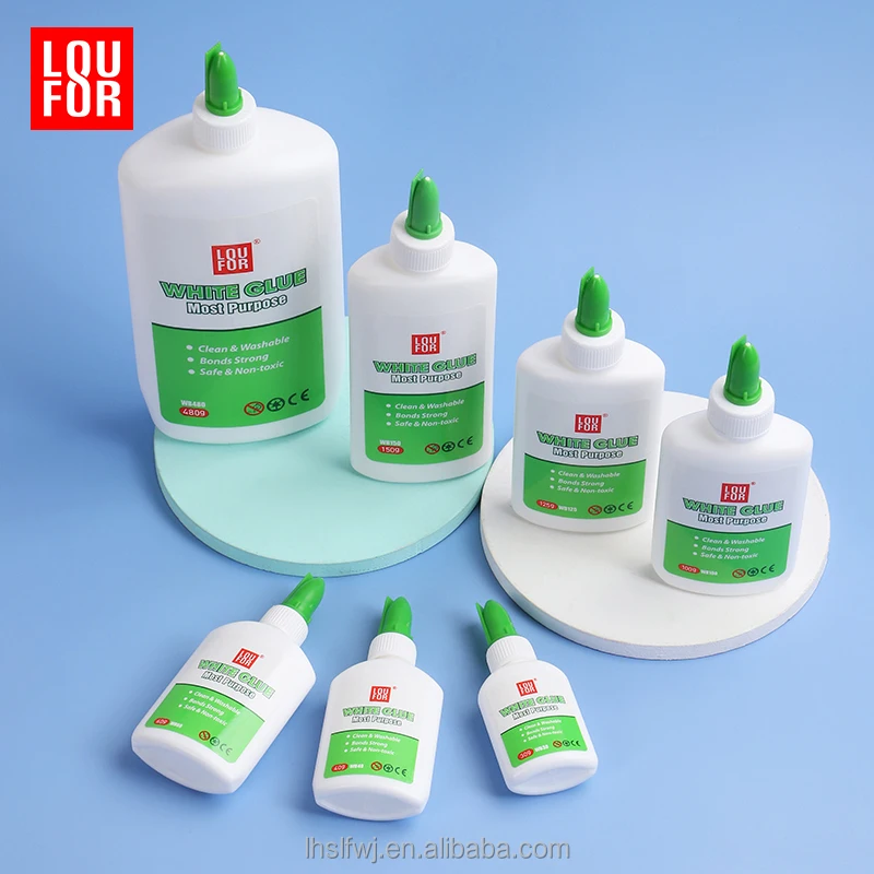 Big bottle Volume high Bond 250g white GLUE for wood flooring paper Student DIY Craft Handwork