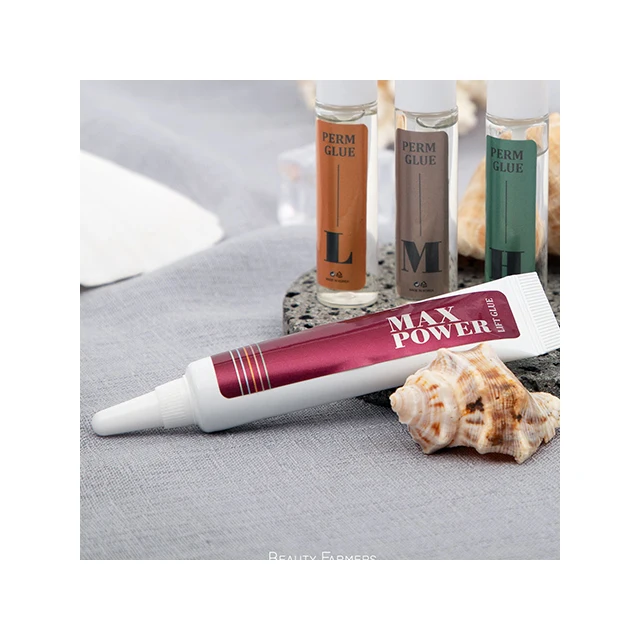 Korea Manufactured Eyelash Lifting Lamination Perm Glue - MAX Power Tube Type with OEM Private Label