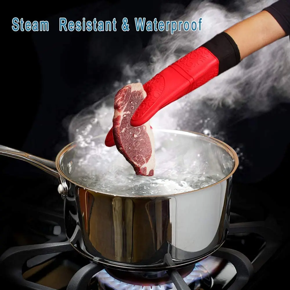 Silicone High Temperature Insulation Gloves Anti-slip Microwave Oven Baking  Gloves BBQ Baking kitchen Oven Mitts