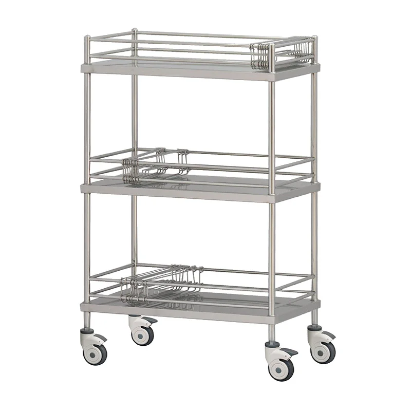 YFQ-T32 Hospital Stainless Steel Emergency Trolley Medicine Trolley
