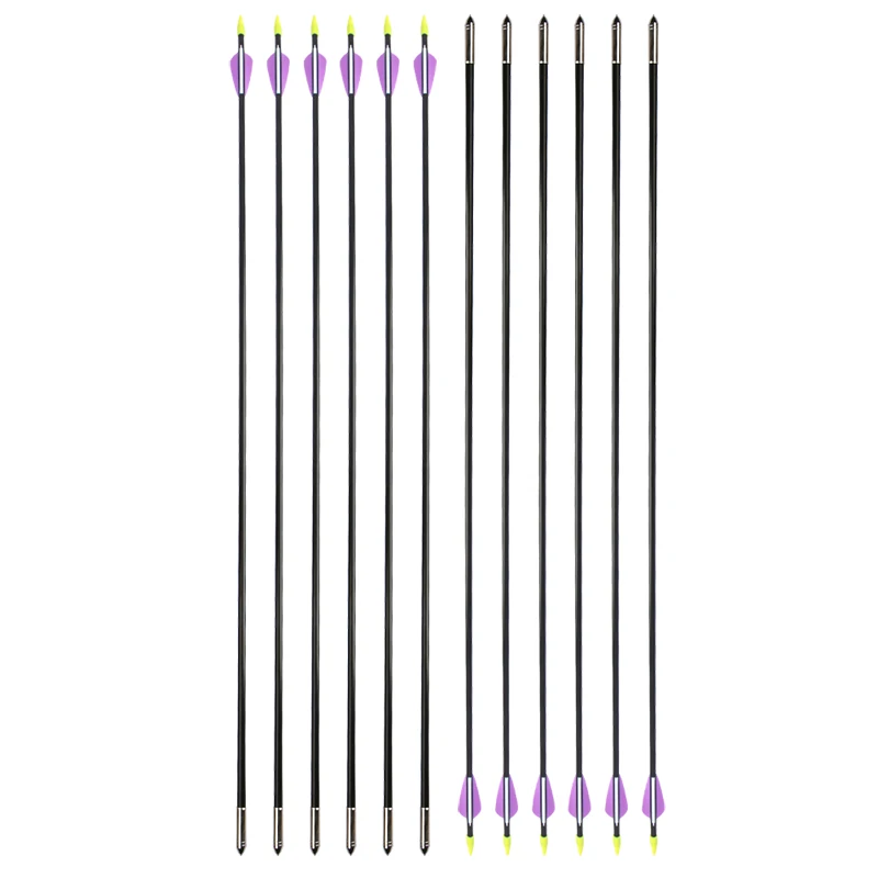 Safe Fiberglass Rubber Arrow Tips Outdoor Game Short Throw Fiberglass Arrow