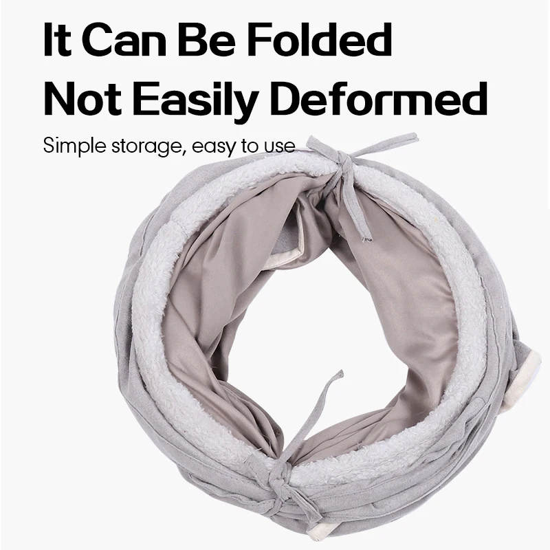 Wholesale plush fluffy collapsible pet cat tunnel tube for indoor cats