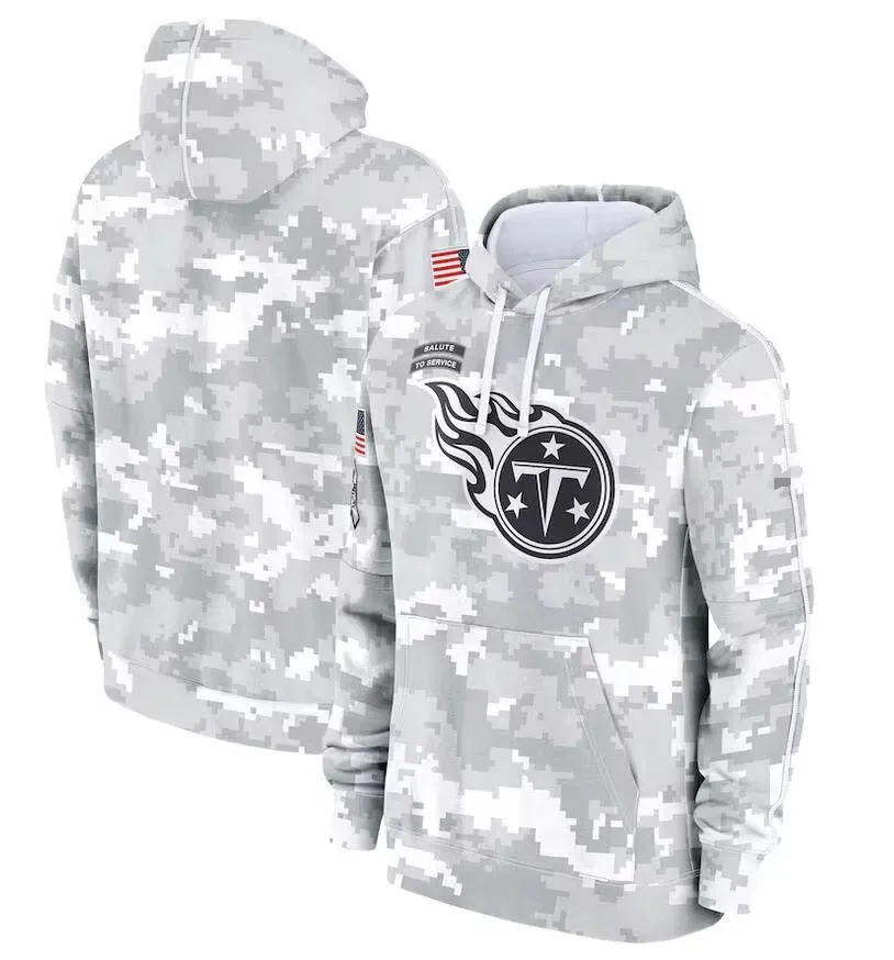 2024 American Football Printed Hoodies Salute-to-Service Camo Sport Hoodie Wear NFLL Sweatshirts Hooded Fleece Pullover 32 Team