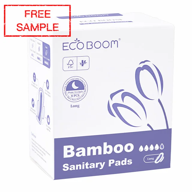 ECO BOOM eco friendly sustainable nature flushable teenage women ultra thin import brand menstrual pads