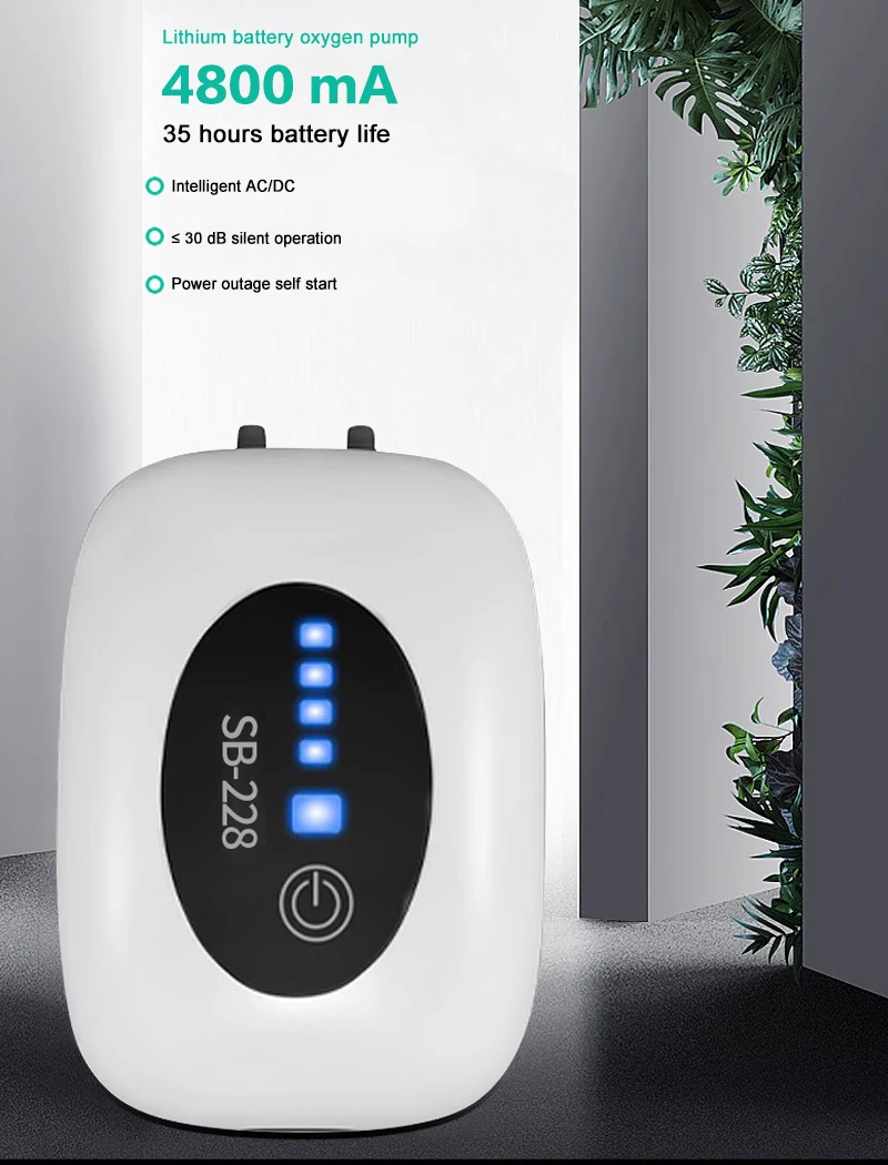 SOBO аквариум кислородный воздушный насос компрессор зарядка бесшумный USB с аккумулятором портативный для рыбалки Оксигенатор 6000 мА улицы