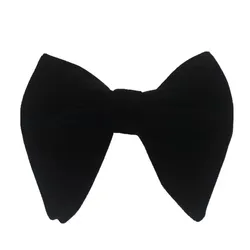 Регулируемый однотонный деловой галстук-бабочка для смокинга, банкетный галстук-бабочка с предварительно завязанным бархатным большим галстуком-бабочкой для мужчин