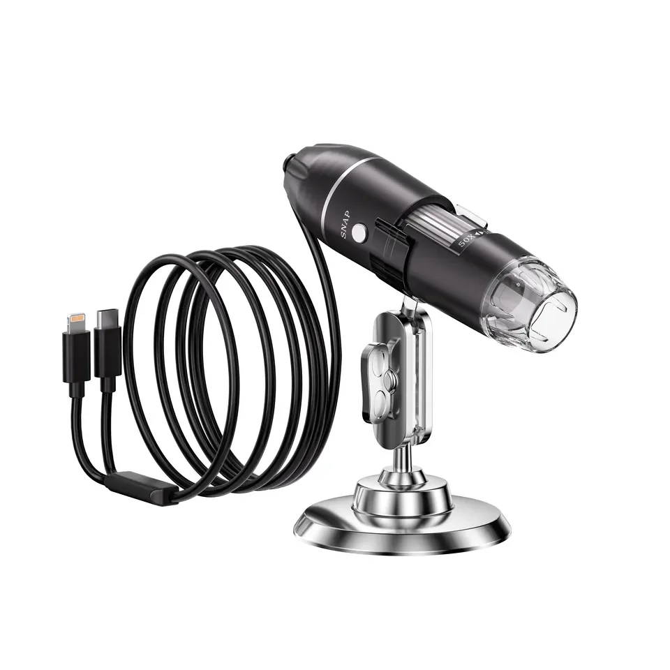 2 in 1 Type-C and Lightning Digital Microscope 1600X 2MP HD Microscope Digital Camera For IOS