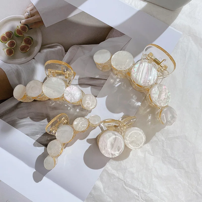 
Rainbow hair claw clips elegant Korean girls hair clip head adult hair accessories 