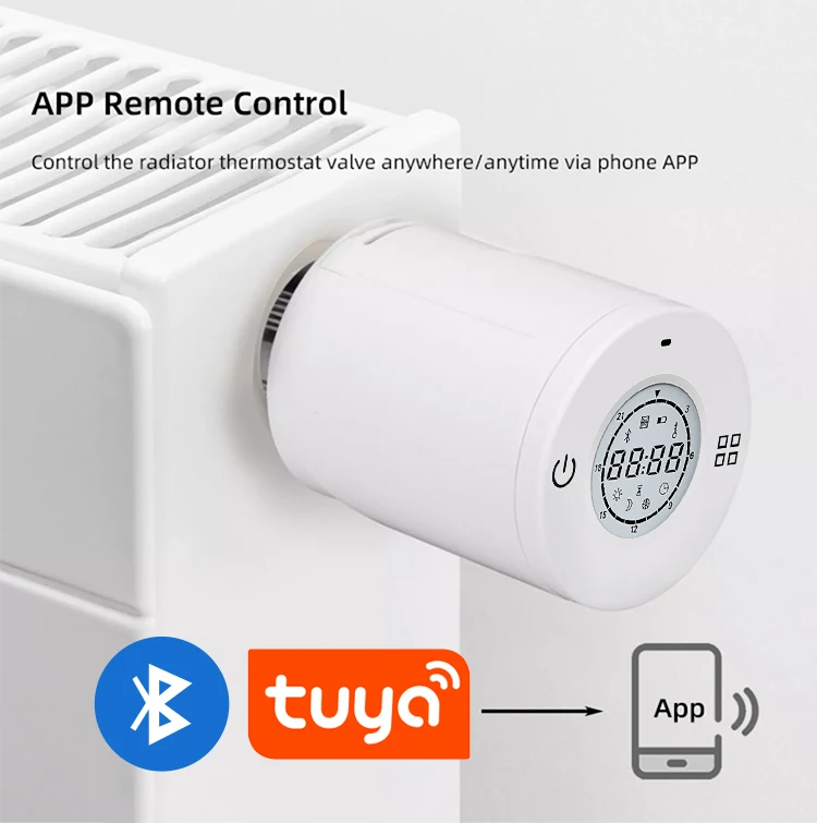 AVONFLOW 2024 Latest Designed Tuya Smart Thermostat with WIFI Temperature Controller Digital Radiator Valves Ready to Ship