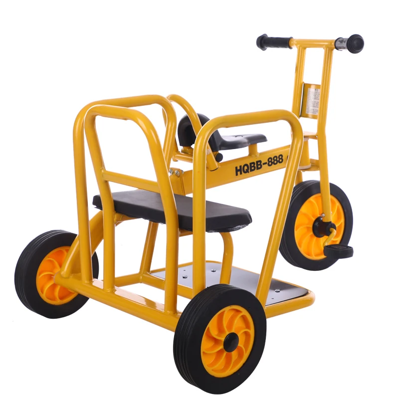 New High Carbon Steel Tricycle for Preschoolers and Kindergarten 1-3-8 Years Old 2-Persons Outdoor Bike