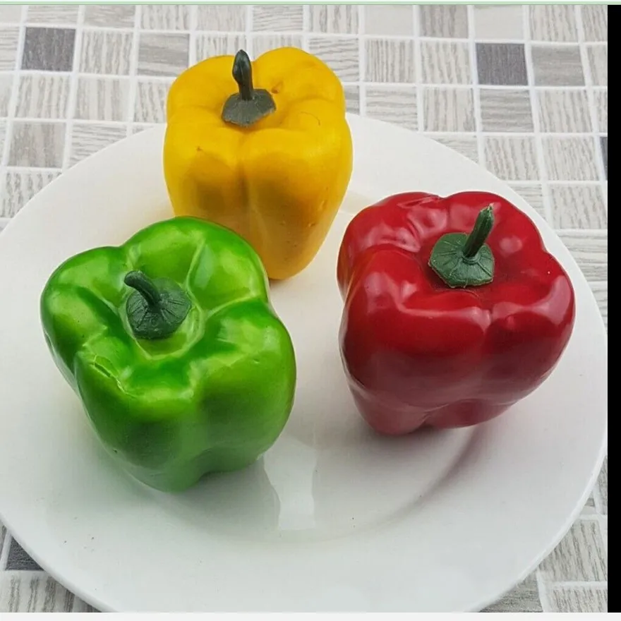 decorative red lifelike imitate artificial pepper for kitchen decor