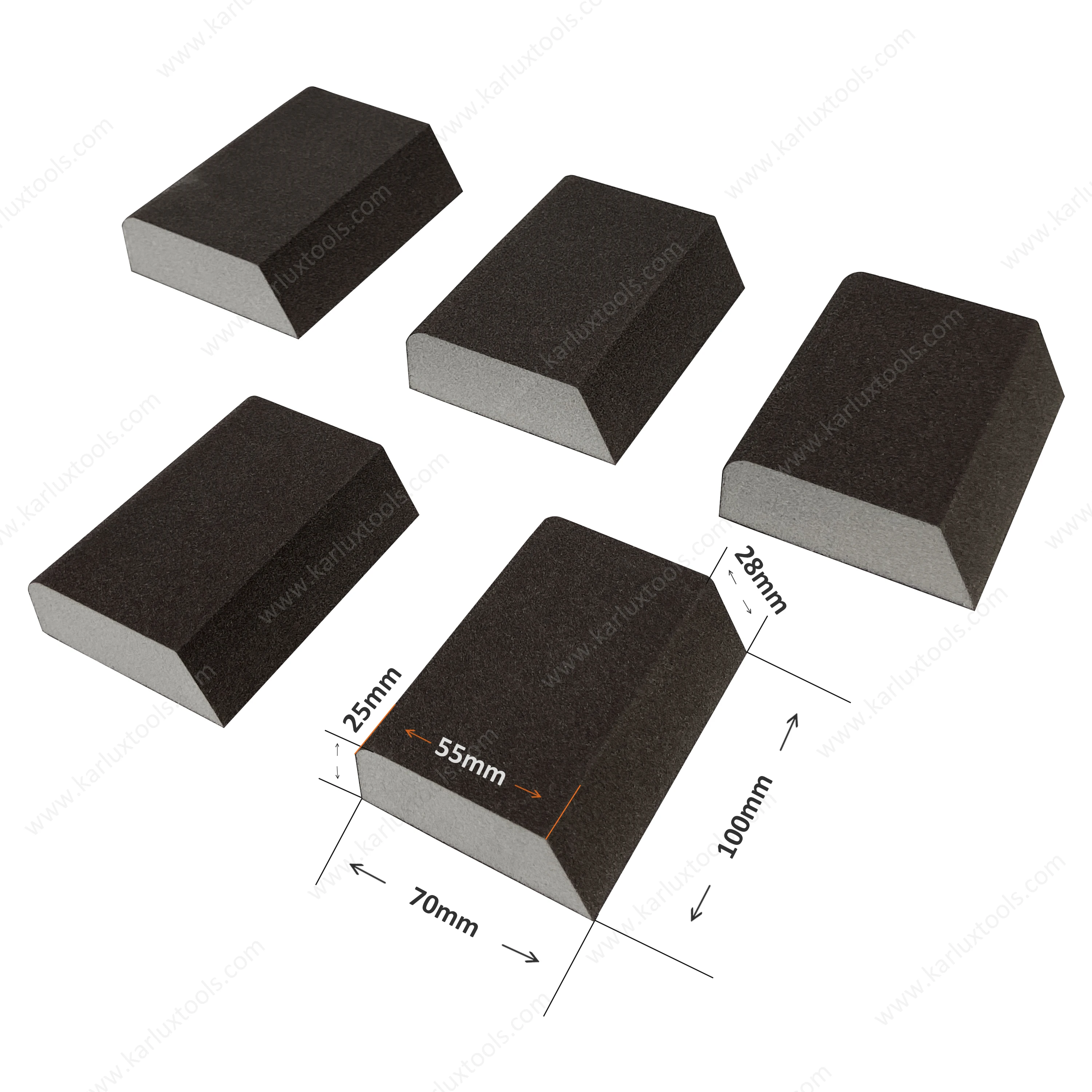 P36-600 Grey Factory Supply Sanding Block Sanding Sponge Grinding Abrasive Sponge Block for Drywall Metal Wood