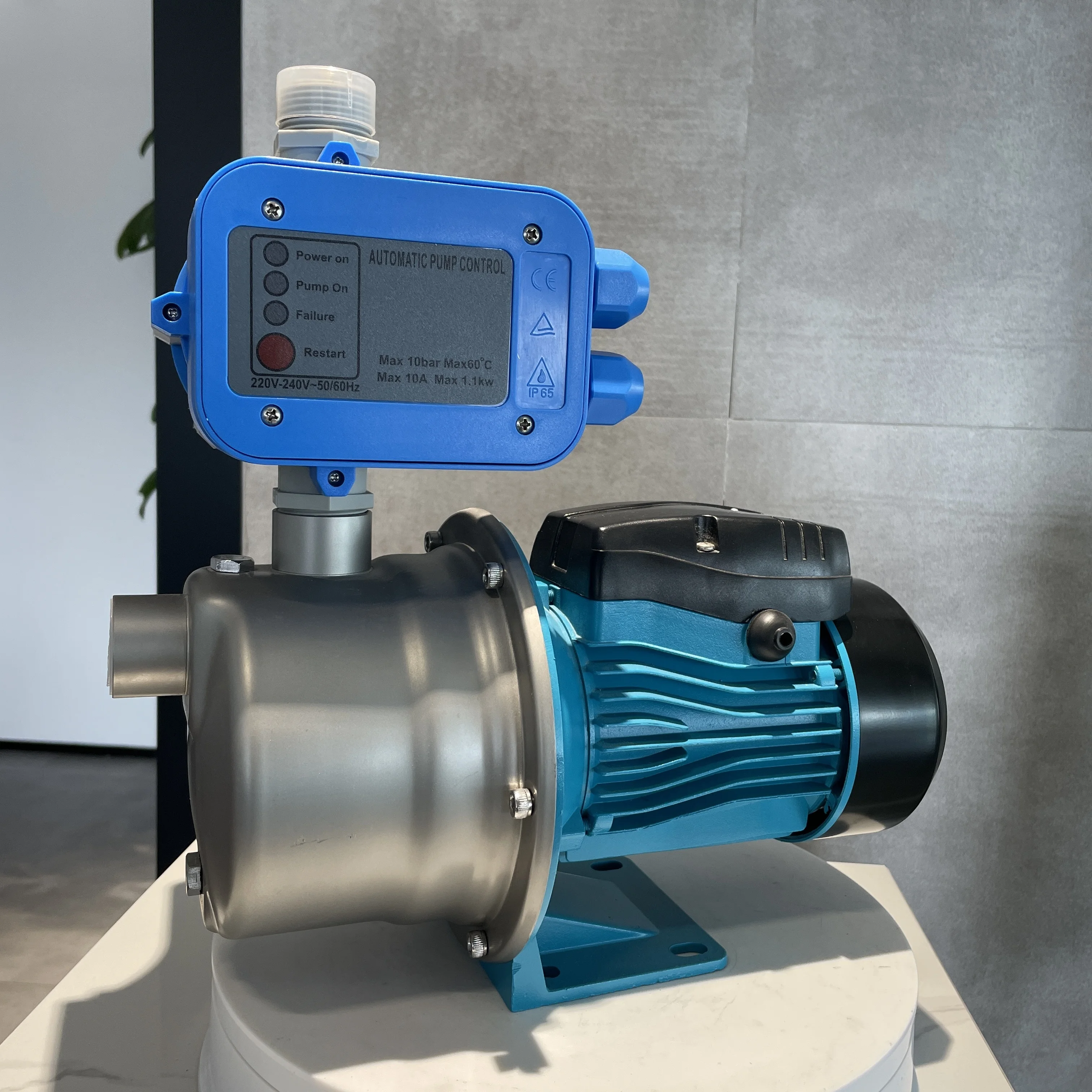 Электрический 1/2 Hp нержавеющая сталь бустер водяной насос струйный с переключателем давления