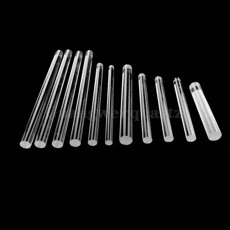 Custom made transparent fused quartz heating rod quartz glass rod