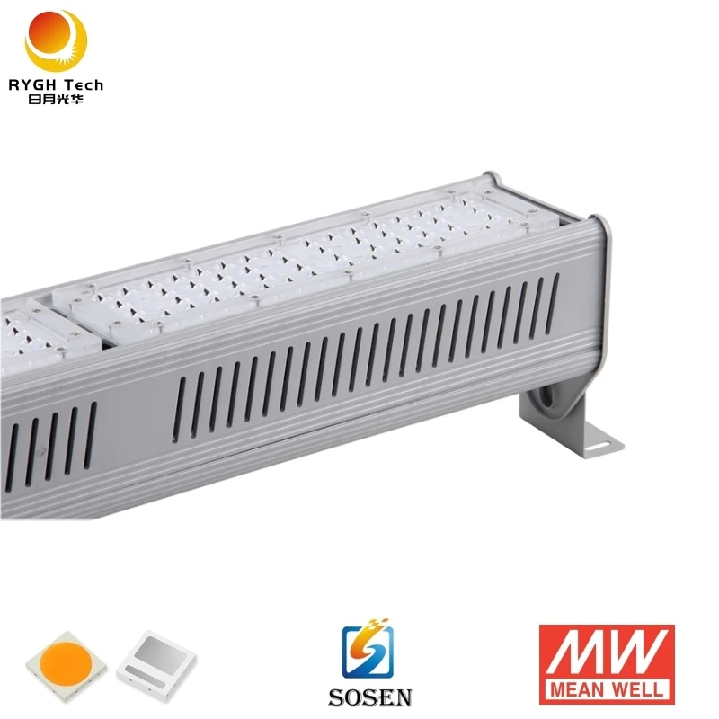 motion sensor 50W 80W 120w 130w 150w 400w IP65 industrial led linear high bay light linear low bay light