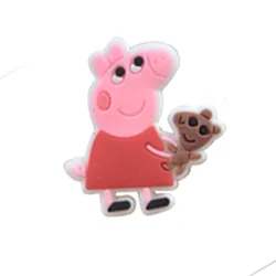 Lovely pig  pvc shoe charms for clog shoes decoration custom croc charms