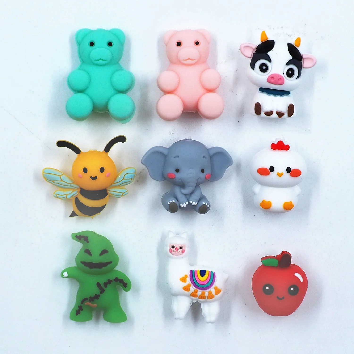 Best Selling Food Grade DIY Beadabl Pens Cartoon Animal Whale Wholesale 3d Focal silicone,pvc beads