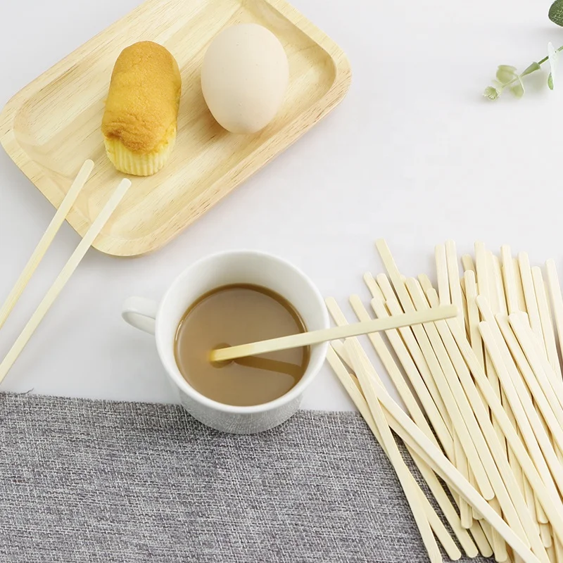 China supplier disposable wooden bamboo coffee stirrer sugar tea stir sticks