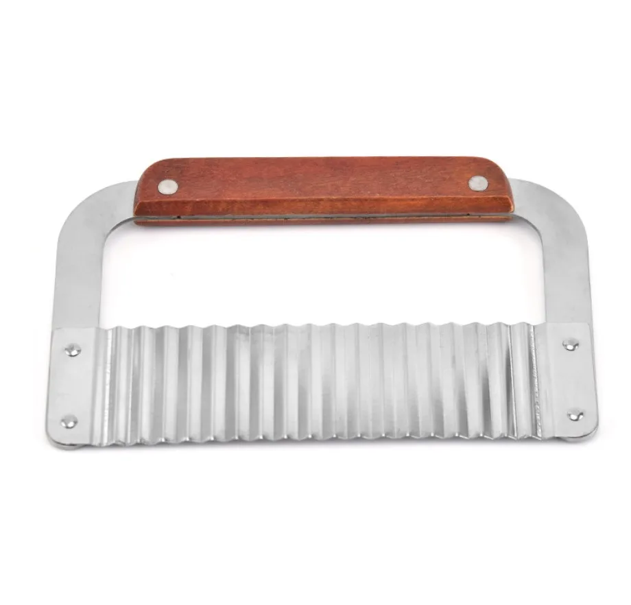 Kitchen Accessories tools Stainless Steel Potato Slices Cutter Cut Potato Silk Wave Knife Manual Vegetable Chopper