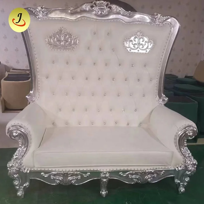 wedding decoration high back wholesale throne wedding king&queen sofa loveseat luxury royal chair