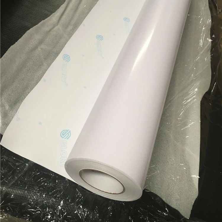 Glory White Pvc Vinyl Self Adhesive Vinyl Film Roll for Printing 120gsm 130gsm 140gsm