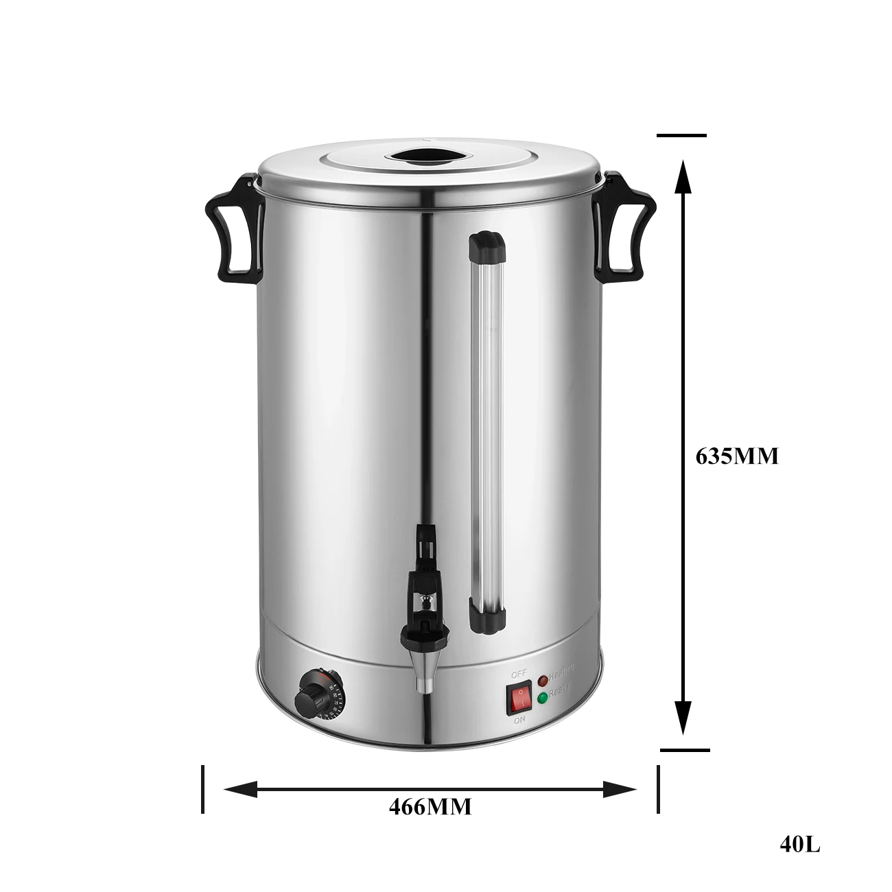 40L Drinking Hot Water Boiler Tea Urn Single Taps Electrical Boilers Milk Boiler Warm Stainless Steel Electric Mechanical 240