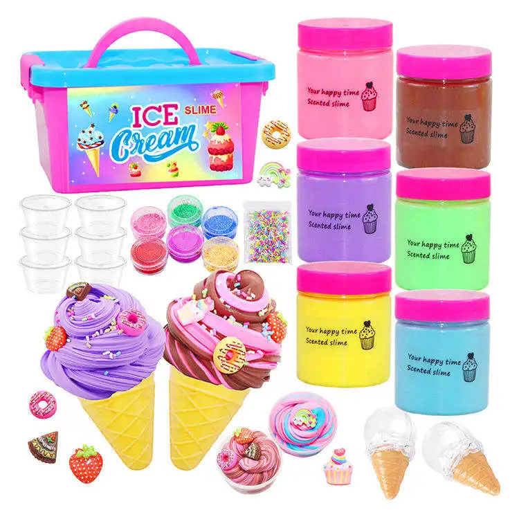 Wholesale High Quality 6 Color Diy Unicorn Slime Kit Set Slime Making Kits For Kids
