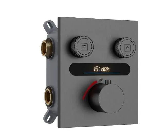 Wall Mounted Bathroom Shower Valve Intelligent Constant Temperature Digital Display Shower Diverter Valve Mixer