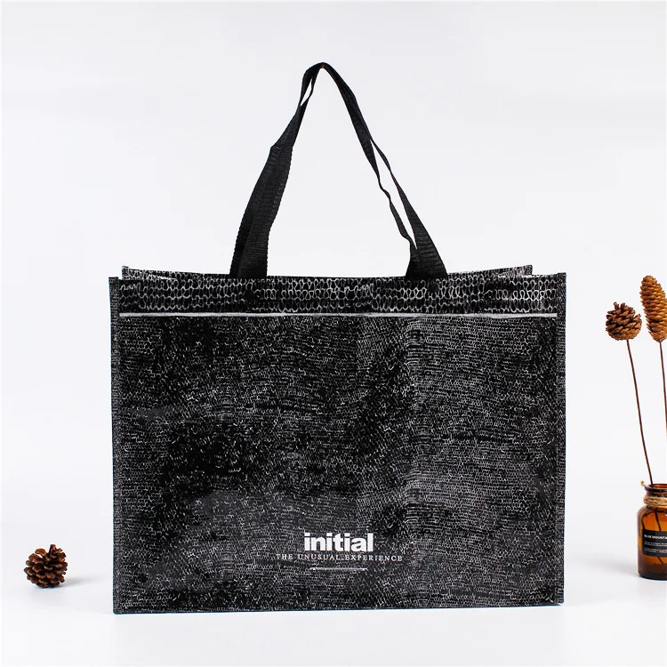 
Оптовая продажа, модный экологически чистый индивидуальный упаковочный пакет, ПП тканый ламинированный печатный логотип, одежда, шоппер, сумка-тоут 