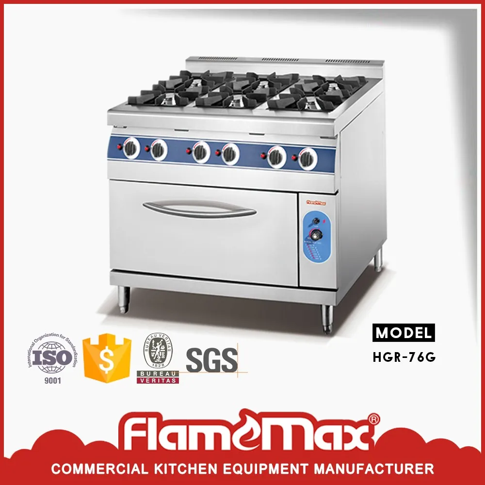 Appearance Wholesale Price 6-Burner Commercial Cooking Equipment Gas Cooking Range with Cooking Gas Oven For Food Equipment