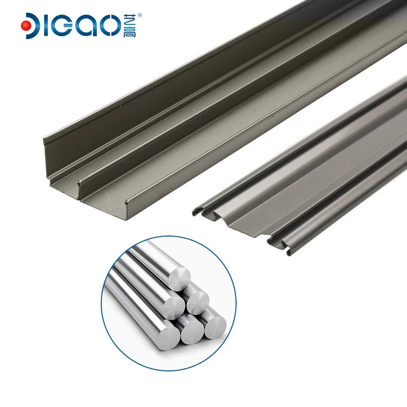 Matte Black Aluminum Alloy U Channel  steel, Shower Door U Channel aluminum extrusion profile
